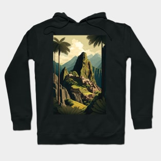 Machu Picchu Peru Colorful Illustration Hoodie